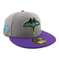 Tampa Bay Rays Gray "City Connect Remix" 25th Anniversary Patch UV New Era 59FIFTY Fitted Hat