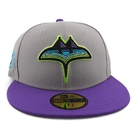 Tampa Bay Rays Gray "City Connect Remix" 25th Anniversary Patch UV New Era 59FIFTY Fitted Hat