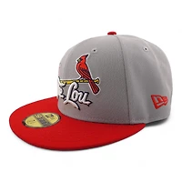 St. Louis Cardinals Gray "City Connect Remix" STL Patch UV New Era 59FIFTY Fitted Hat
