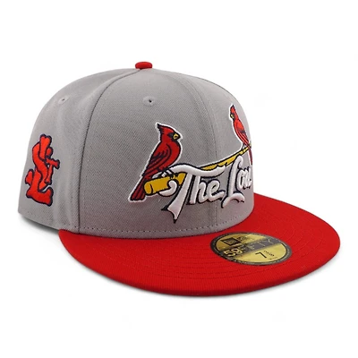 St. Louis Cardinals Gray "City Connect Remix" STL Patch UV New Era 59FIFTY Fitted Hat