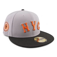 New York Mets Gray "City Connect Remix" Circle Patch UV Era 59FIFTY Fitted Hat
