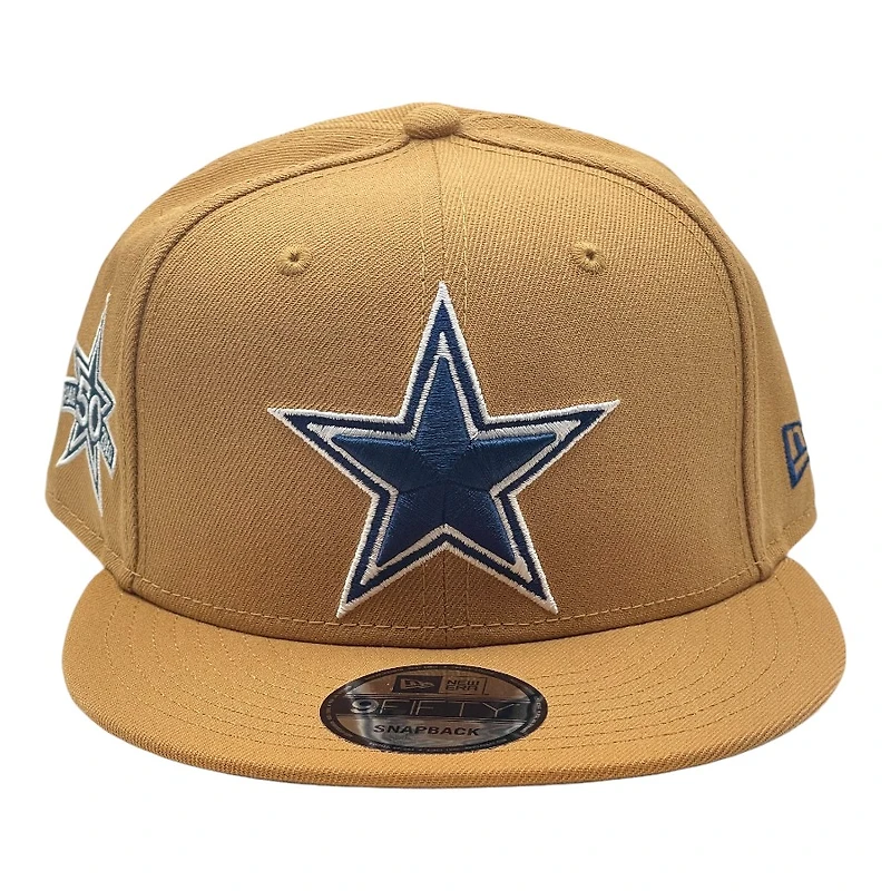 Dallas Cowboys Brown and Navy 50th Patch Gray UV New Era 9FIFTY Snapback Hat