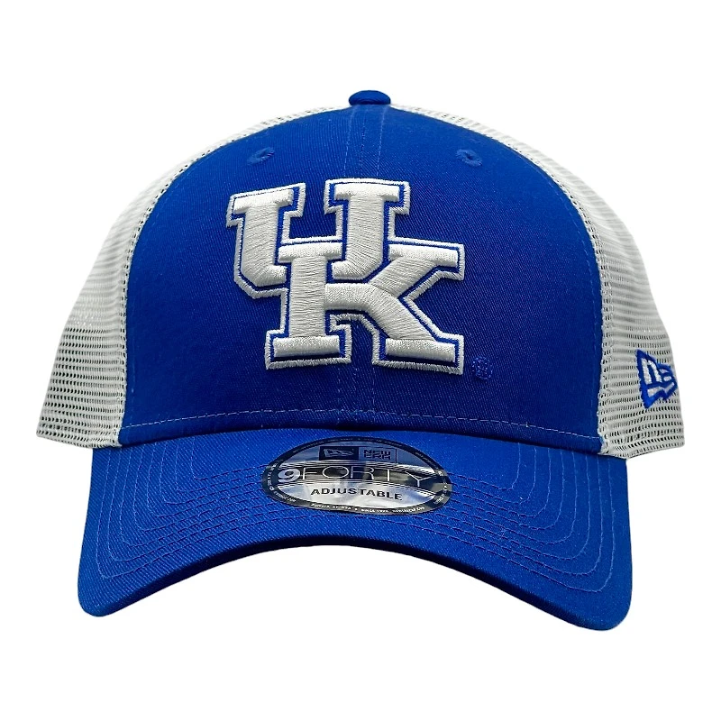 Kentucky Wildcats Royal Blue White Mesh Back New Era 9FORTY Snapback Hat