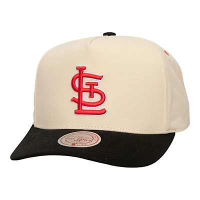 St. Louis Cardinals Cream Pro Pinch Fit Mitchell & Ness Snapback Hat
