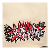 Atlanta Braves Cream Pro Pinch Fit Mitchell & Ness Snapback Hat
