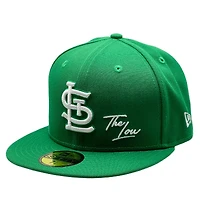 St. Louis Cardinals Green and White The Lou Gray UV New Era 59FIFTY Fitted Hat