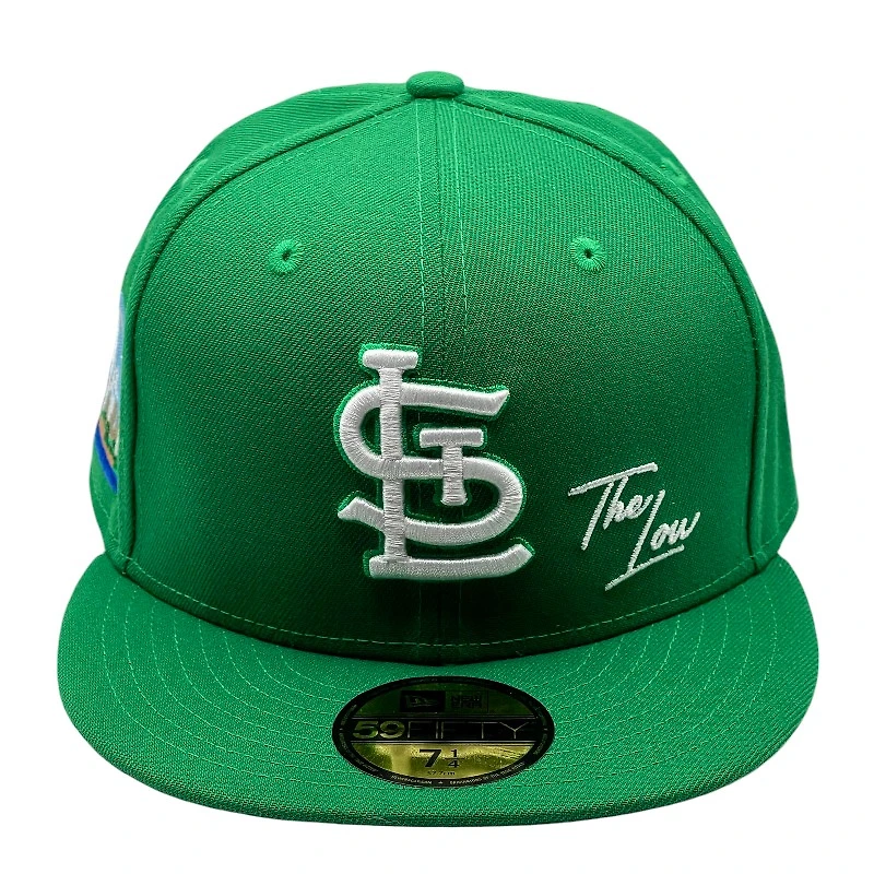 St. Louis Cardinals Green and White The Lou Gray UV New Era 59FIFTY Fitted Hat