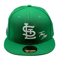 St. Louis Cardinals Green and White The Lou Gray UV New Era 59FIFTY Fitted Hat