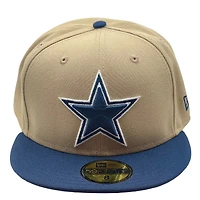 Dallas Cowboys Tan and Navy Two Tone Gray UV New Era 59FIFTY Fitted Hat