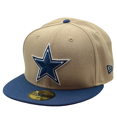 Dallas Cowboys Tan and Navy Two Tone Gray UV New Era 59FIFTY Fitted Hat