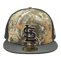 St. Louis Cardinals Realtree and Black Trucker Mesh Back UV New Era 59FIFTY Fitted Hat