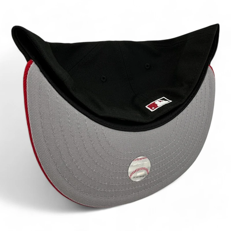 Chicago White Sox Black and Red Two Tone 75 Years Patch Gray UV New Era 59FIFTY Fitted Hat