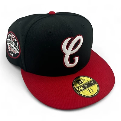 Chicago White Sox Black and Red Two Tone 75 Years Patch Gray UV New Era 59FIFTY Fitted Hat