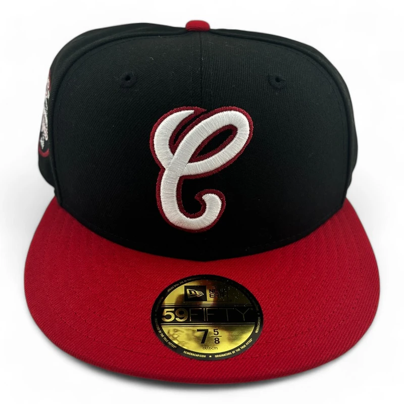 Chicago White Sox Black and Red Two Tone 75 Years Patch Gray UV New Era 59FIFTY Fitted Hat