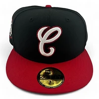 Chicago White Sox Black and Red Two Tone 75 Years Patch Gray UV New Era 59FIFTY Fitted Hat