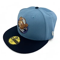 Chicago Cubs Light Blue and Navy 1990 All Star Game Patch Gray UV New Era 59FIFTY Fitted Hat