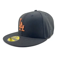 Los Angeles Dodgers Black Copper "Mayan" 40th Anniversary Patch Gray UV New Era 59FIFTY Fitted Hat