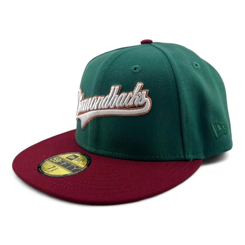 Arizona Diamondbacks Green and Red Script "Coconino" 1998 Inaugural Patch Icy Blue UV New Era 59FIFTY Fitted Hat