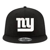 Youth New York Giants Black and White Basic New Era 9FIFTY Snapback Hat