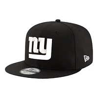 Youth New York Giants Black and White Basic New Era 9FIFTY Snapback Hat