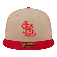 St. Louis Cardinals Camel Brown and Red Old STL Logo New Era 59FIFTY Fitted Hat