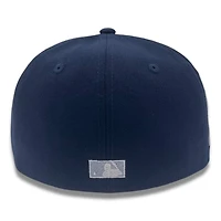 Chicago White Sox Navy and Light Blue Script 95 Years Patch Icy UV New Era 59FIFTY Fitted Hat