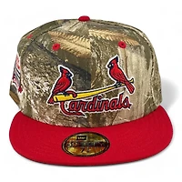 St. Louis Cardinals Realtree and Red Busch Stadium Patch Dark Green UV New Era 59FIFTY Fitted Hat