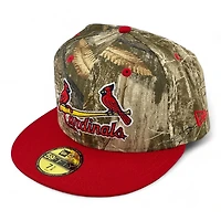 St. Louis Cardinals Realtree and Red Busch Stadium Patch Dark Green UV New Era 59FIFTY Fitted Hat
