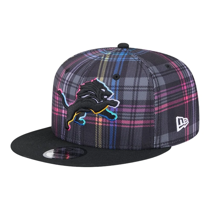 Detroit Lions 2024 NFL Crucial Catch Plaid New Era 9FIFTY Snapback Hat