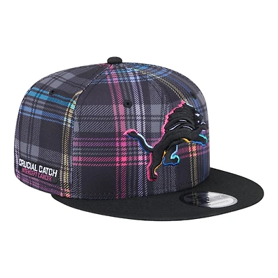 Detroit Lions 2024 NFL Crucial Catch Plaid New Era 9FIFTY Snapback Hat