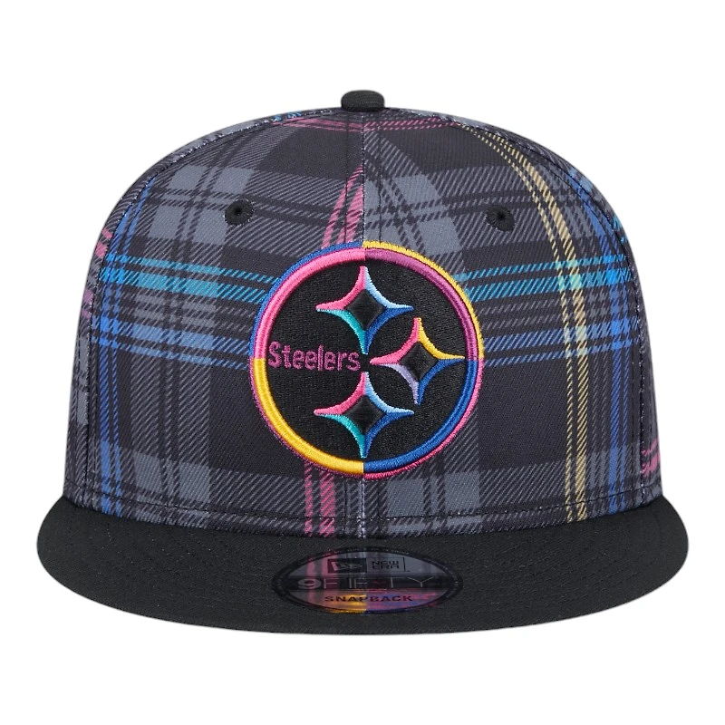 Pittsburgh Steelers 2024 NFL Crucial Catch Plaid New Era 9FIFTY Snapback Hat