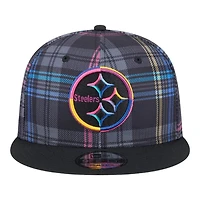 Pittsburgh Steelers 2024 NFL Crucial Catch Plaid New Era 9FIFTY Snapback Hat