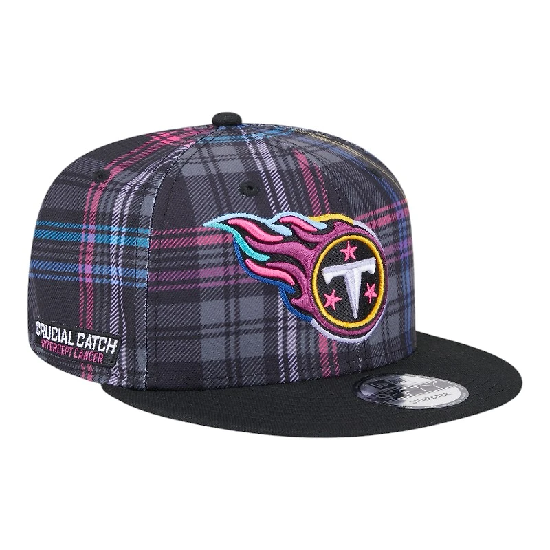 Tennessee Titans 2024 NFL Crucial Catch Plaid New Era 9FIFTY Snapback Hat