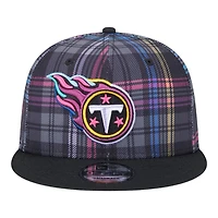 Tennessee Titans 2024 NFL Crucial Catch Plaid New Era 9FIFTY Snapback Hat