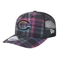 Chicago Bears 2024 NFL Crucial Catch Plaid New Era 9SEVENTY Trucker Snapback Hat