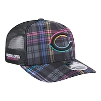 Chicago Bears 2024 NFL Crucial Catch Plaid New Era 9SEVENTY Trucker Snapback Hat