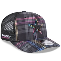 Dallas Cowboys 2024 NFL Crucial Catch Plaid New Era 9SEVENTY Trucker Snapback Hat