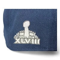 Seattle Seahawks Navy "DPM NFL Pack" Super Bowl XLVIII Patch Gray UV New Era 59Fifty Fitted Hat