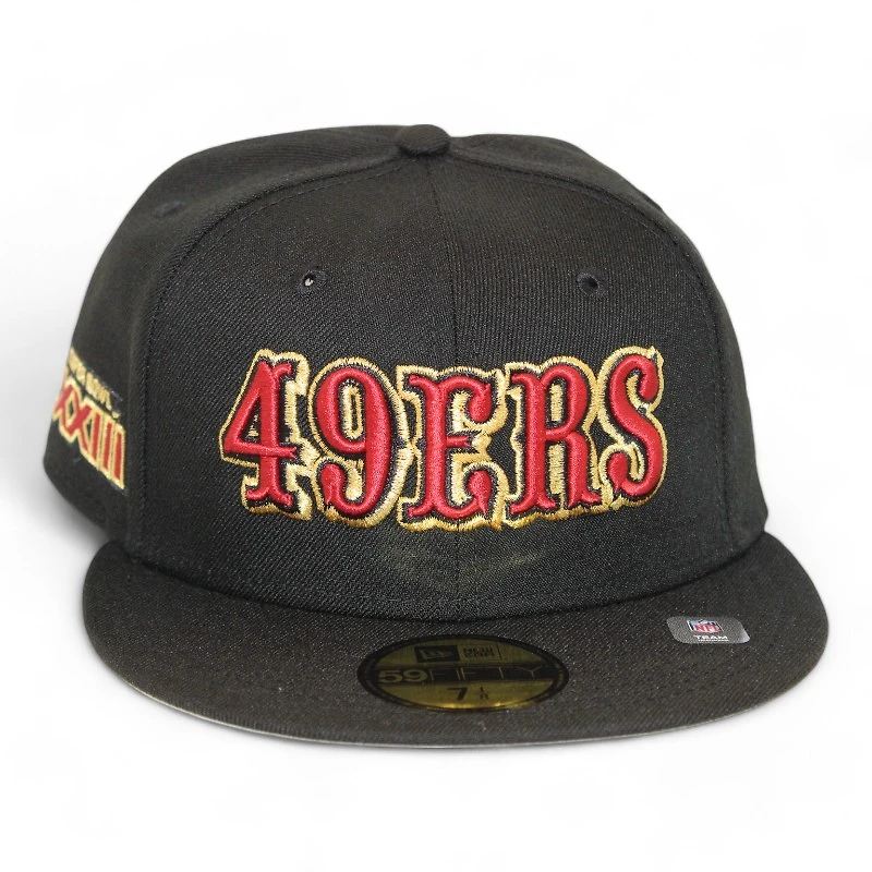 San Francisco 49ers Black "DPM NFL Pack" Super Bowl XXIII Patch Gray UV New Era 59Fifty Fitted Hat