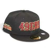 San Francisco 49ers Black "DPM NFL Pack" Super Bowl XXIII Patch Gray UV New Era 59Fifty Fitted Hat