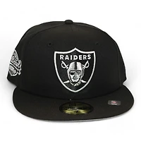 Las Vegas Raiders Black "DPM NFL Pack" 1986 Pro Bowl Patch Gray UV New Era 59Fifty Fitted Hat