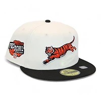 Cincinnati Bengals Cream and Black "DPM NFL Pack" 1999 Pro Bowl Patch Gray UV New Era 59Fifty Fitted Hat