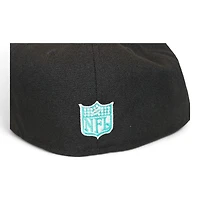 Miami Dolphins Black "DPM NFL Pack" 40 Seasons Patch Gray UV New Era 59Fifty Fitted Hat