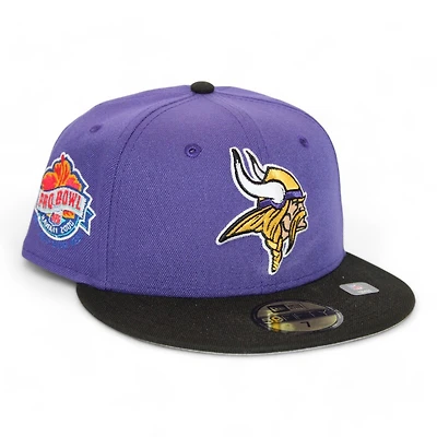 Minnesota Vikings Purple and Black "DPM NFL Pack" 2000 Pro Bowl Patch Gray UV New Era 59Fifty Fitted Hat