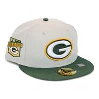 Packers Stone and Green "DPM NFL Pack" Established 1919 Patch Gray UV New Era 59Fifty Fitted Hat