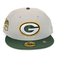 Packers Stone and Green "DPM NFL Pack" Established 1919 Patch Gray UV New Era 59Fifty Fitted Hat