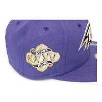 Baltimore Ravens Purple "DPM NFL Pack" Super Bowl XXXV Patch Gray UV New Era 59Fifty Fitted Hat