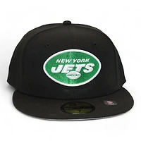 New York Jets Black "DPM NFL Pack" Metallic Logo Gray UV Era 59Fifty Fitted Hat