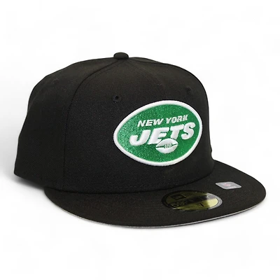 New York Jets Black "DPM NFL Pack" Metallic Logo Gray UV Era 59Fifty Fitted Hat