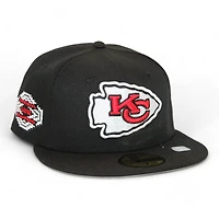 Kansas City Chiefs Black "DPM NFL Pack" Super Bowl LVII Patch Gray UV New Era 59Fifty Fitted Hat